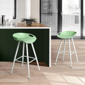 Bak Bar & Counter Stool (Set of 2) - MINT & WHITE