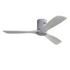 52 Inch Flush Mount Ceiling Fan DC 3 Carved Wood Fan Blade Noiseless Reversible Motor Remote Control Without Light