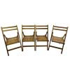 Furniture Slatted Wood Folding Special Event Chair - Honey color; Set of 4 ; FOLDING CHAIR; FOLDABLE STYLE