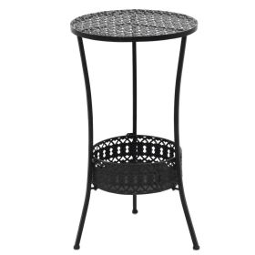 Bistro Table Black 15.7"x27.5" Metal