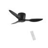 40" Flush Mount Ceiling Fan without light, 3 Reversible Blades, with 6 Speeds Reversible DC Motor