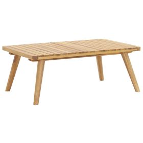 Patio Coffee Table 35.4"x21.7"x13.8" Solid Acacia Wood