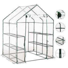 Greenhouse with 8 Shelves 4.7'x4.7'x6.4'