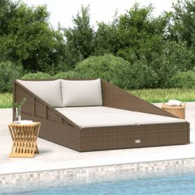 Garden Bed Brown 43.3"x78.7" Poly Rattan