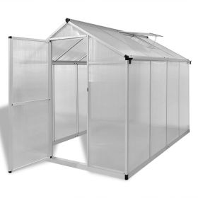 Reinforced Aluminum Greenhouse with Base Frame 49.5ftÂ²