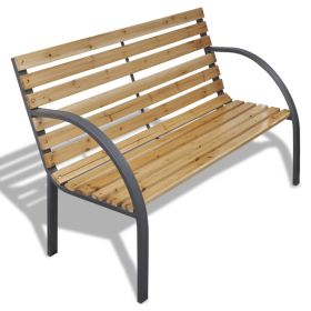 Patio Bench 47.2" Wood and Iron