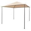 Gazebo Pavilion Tent Canopy 9.8'x9.8' Steel Beige