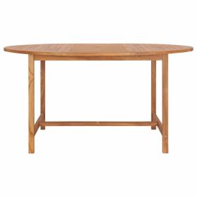 Patio Table 59.1"x29.9" Solid Teak Wood