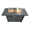 25'' H x 42'' W Steel Propane Outdoor Fire Pit Table with Lid