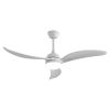 52 Inch Indoor Ceiling Fan With Dimmable Led Light 3 Solid Wood Blades Remote Control Reversible DC Motor White For Living Room