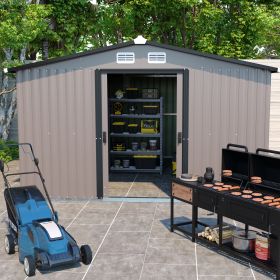 Patio, Lawn & Garden,Metal Outdoor Storage Shed 10FT x 12FT