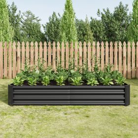 Raised Garden Bed Outdoor, 6Ã—3Ã—1ft , Metal Raised Rectangle Planter Beds for Plants, Vegetables, and Flowers - Black