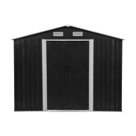 8'x12'ft Tool Shed - Charcoal Black