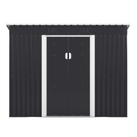 4.2'x9.1'ft Outdoor Storage Shed - Dark Gray