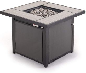 Outdoor 32" Propane Gas Fire Pit Table