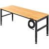 VEVOR Workbench Adjustable Height, 61" x 20" Garage Table w/ 27.1" - 36" Heights & 2000 LBS Load Capacity