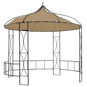 Gazebo 118.1"x114.2" Taupe Round