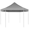 Hexagonal Pop-Up Foldable Marquee Gray 11.8'x10.2'