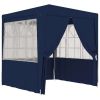 Professional Party Tent with Side Walls 6.6'x6.6' Blue 0.3 oz/ftÂ²