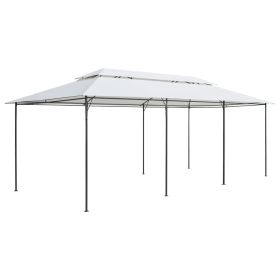 Gazebo 236.2"x117.3"x106.3" White 0.6 oz/ftÂ²