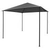 Gazebo 9.8'x9.8' Anthracite Fabric and Steel 0.6 oz/ftÂ²