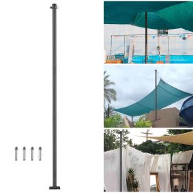 10ft Sun Sail Pole Post Black