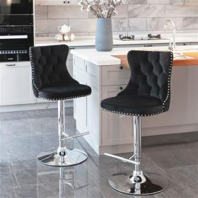 Furniture,Swivel Velvet Barstools Adjusatble Seat Height from 25-33 Inch