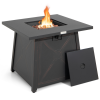 30 Inch Square Propane Gas Fire Table with Waterproof Cover