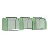 10' x 3' x 2.5' Mini Greenhouse, Portable Tunnel Green House with Roll-Up Zippered Doors, UV Waterproof Cover, Steel Frame, Green