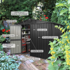 Outdoor Storage Shed 8.2'x 6.2', Metal Garden Shed for Bike, Trash Can, Galvanized Steel Outdoor Storage Cabinet with Lockable Door for Backyard