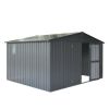 Backyard Storage Shed 11'x 9' with Galvanized Steel Frame & Windows