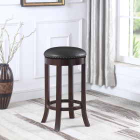 Dark Brown and Medium Brown Swivel Bar Stools (Set of 2)