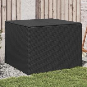 Garden Storage Box Black 76.9 Gal Poly Rattan