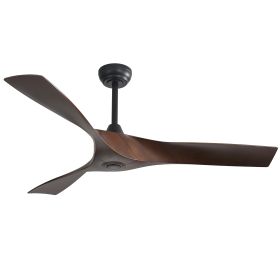 52 Inch Ceiling Fan Without Light, 3 ABS Blades Outdoor Ceiling Fan 6-speed Reversible DC Motor for Living Room, Bedroom