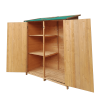 XWT011 WOODEN SHED Natural for backyard garden big Tool storage Flat roof tool room 63.58"X 24.6"X 53.15"