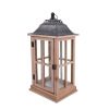 Better Homes & Gardens Rustic Wood Candle Holder Lantern, Medium