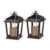 Set of 2 Menifee Lantern with Led Candle, Short 5x5x8.5"