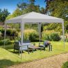 Outdoor 10x 10Ft Pop Up Gazebo Canopy Tent with 4pcs Weight sand bag,with Carry Bag-Grey