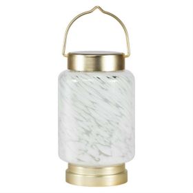 Allsop Home Garden 32408 Cylinder Boater's Glass Solar Lantern