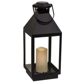 Lone Elm Black Solar Outdoor Hanging Lantern