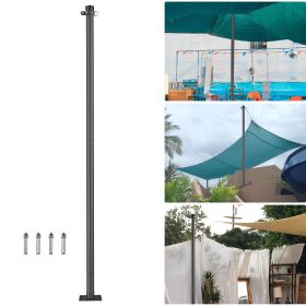 8ft Sun Sail Pole Post Black