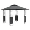 Gazebo with Roof Anthracite 118.1"x118.1"x106.3" Steel