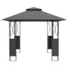 Gazebo with Roof Anthracite 118.1"x118.1"x106.3" Steel