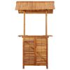 Outdoor Bar Table with Rooftop 48"x41.7"x85.4" Solid Acacia Wood