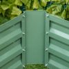 Outsunny 2 Piece Galvanized Raised Garden Bed, 3.3' x 3.3' x 1' Metal Planter Box, for Growing Vegetables, Flowers, Herbs, Succulents, Green