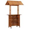 Outdoor Bar Table with Rooftop 48"x41.7"x85.4" Solid Acacia Wood