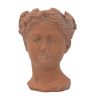 D6x9" Visage Head Bust Planter, Brown