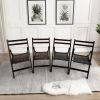 Furniture Slatted Wood Folding Special Event Chair - Cherry; Set of 4; FOLDING CHAIR; FOLDABLE STYLE