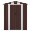 Garden Shed Dark Brown 75.6"x42.5"x87.8" Galvanized Steel