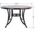 5 Piece Outdoor Dining Set With 4 Sling Chairs And 1–46-inch Porcelain Top Table